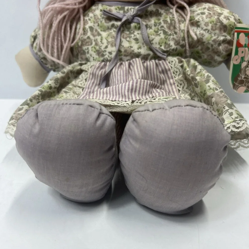 Vintage Plush Doll 1992‎ New With Tags Pink Hair Floral Dress.  PA 3305. Rare!